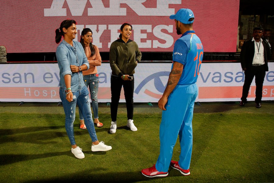 Harmanpreet Kaur, Smriti Mandhana and Virat Kohli